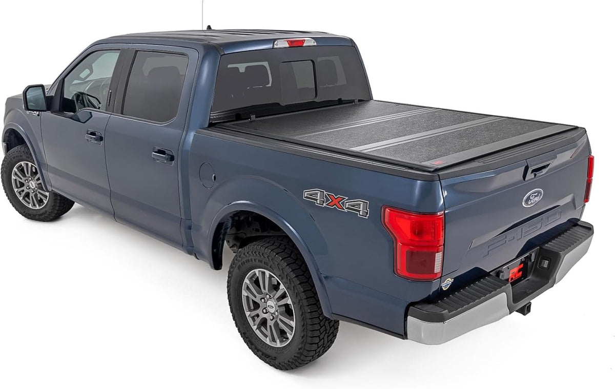 Hard Low Profile Tri-Fold Truck Bed Tonneau Cover for Ford F-150 (2015-2020) - Fits 5'7" Bed G184