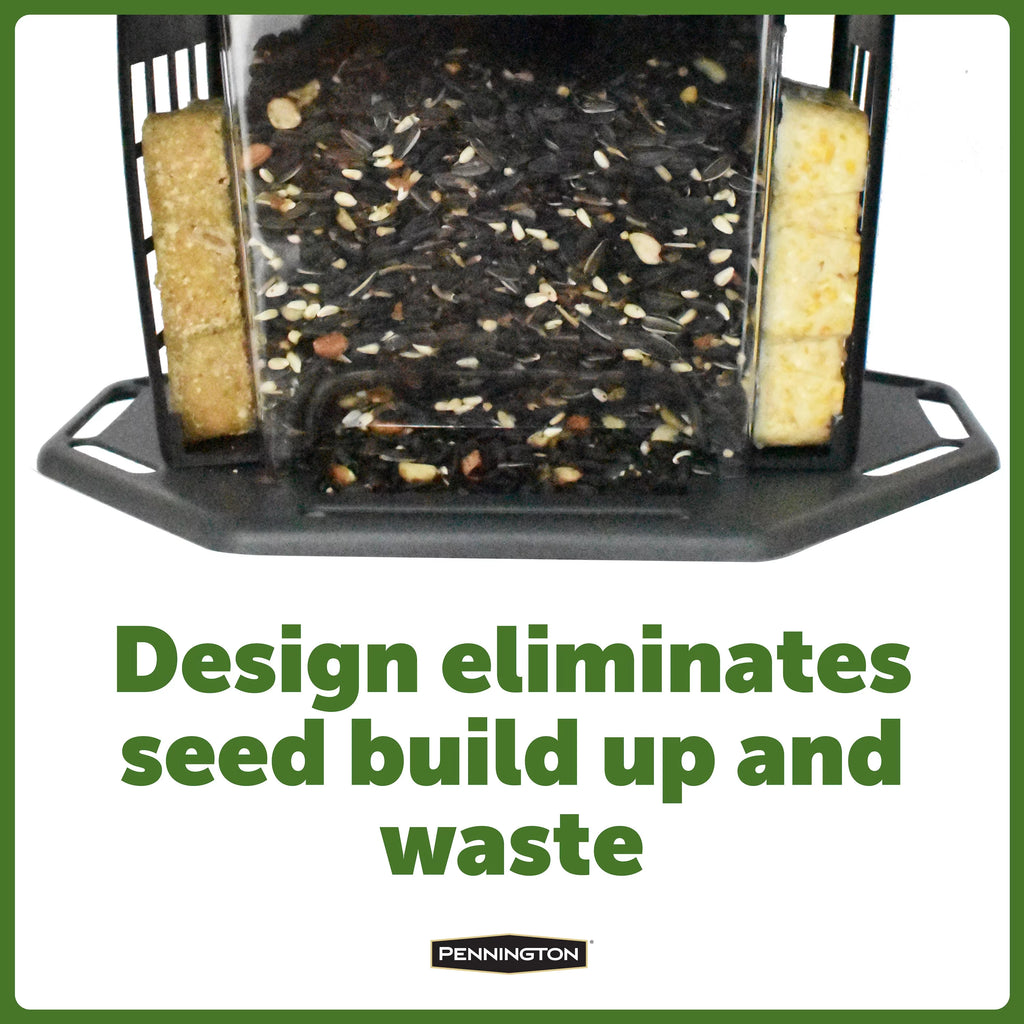 Gray Recycled Resin Wild Bird Hopper Feeder 5 lb. Capacity 2 Pack F38296