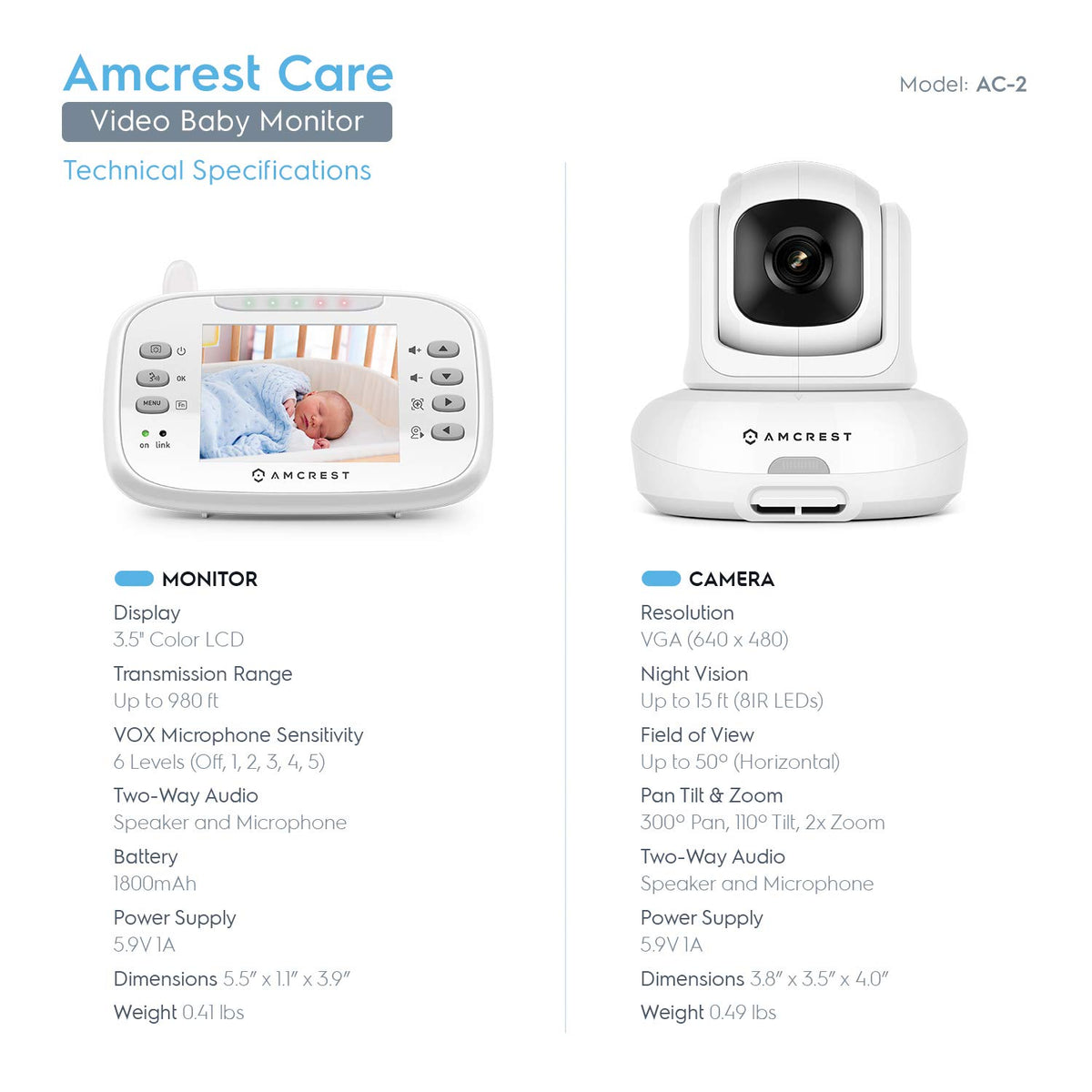 Video Baby Monitor with Camera and Audio I45865