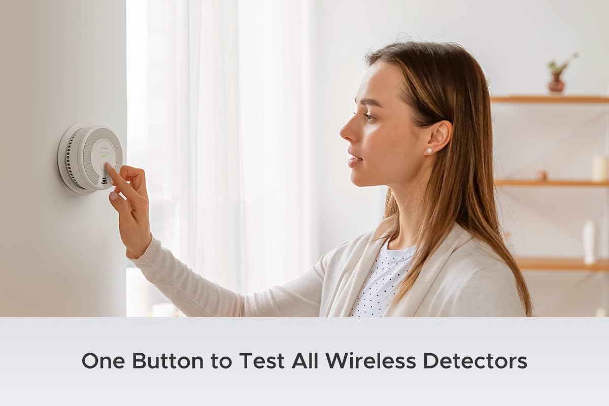 Pack of 3 Wireless Interconnected Smoke and Carbon Monoxide Detector M2846