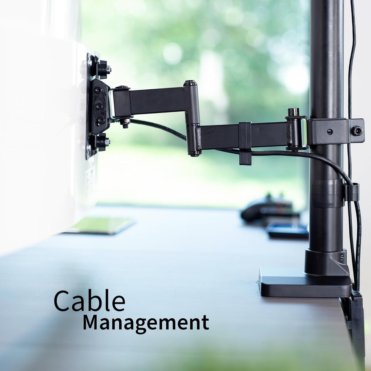 Black Dual Monitor Desk Mount for Ultrawide Screens up to 43 inches R71776