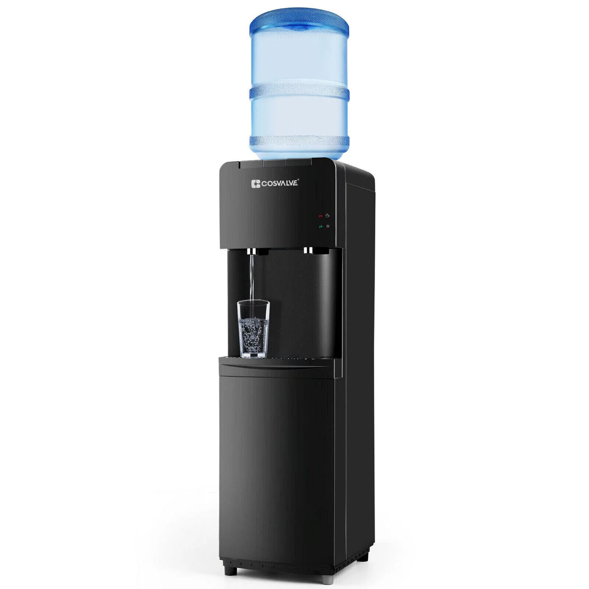 5 Gallon Hot Cold Water Dispenser Top Loading with Child Safety Lock Black N575035