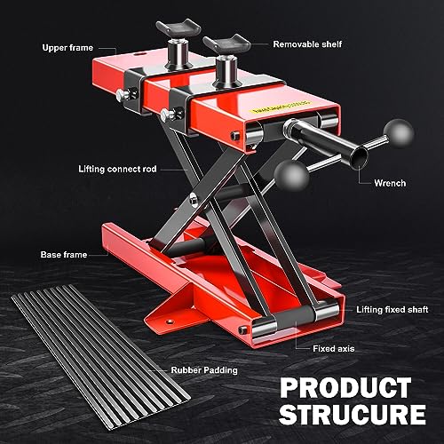 Motorcycle Lift Table 1000lbs Capacity Black W93035