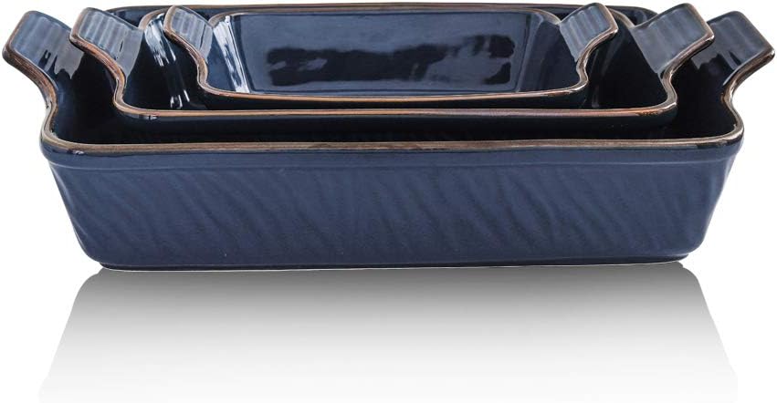 Ceramic Baking Dish Set 9 x 13 Inches 3-Piece X658664