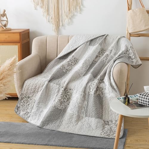 50" x 60" Cotton Quilted Throw Blanket C1727