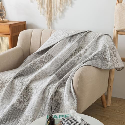 50" x 60" Cotton Quilted Throw Blanket C1727