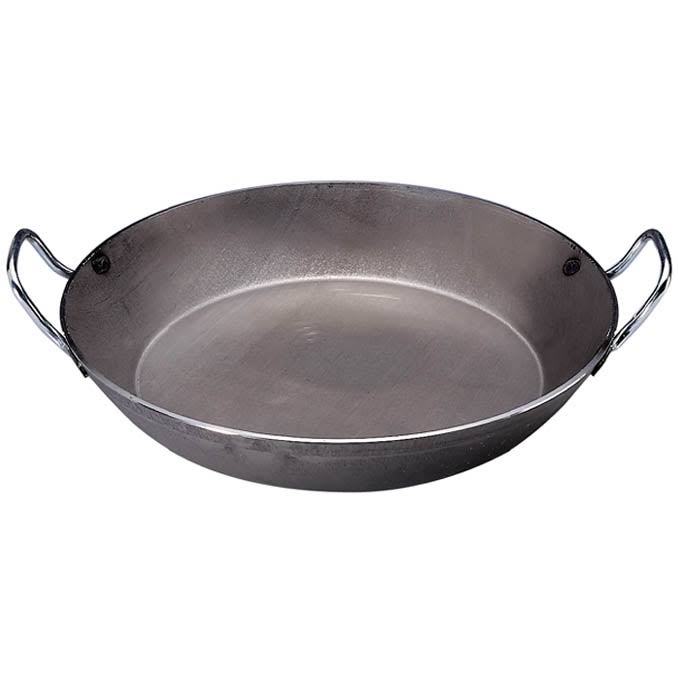 Heavy Quality Steel Round Frypan 2 Handles - 50 cm M8669