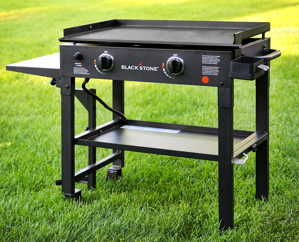 28 in 2-Burner Propane Gas Grill with Griddle Top L63815