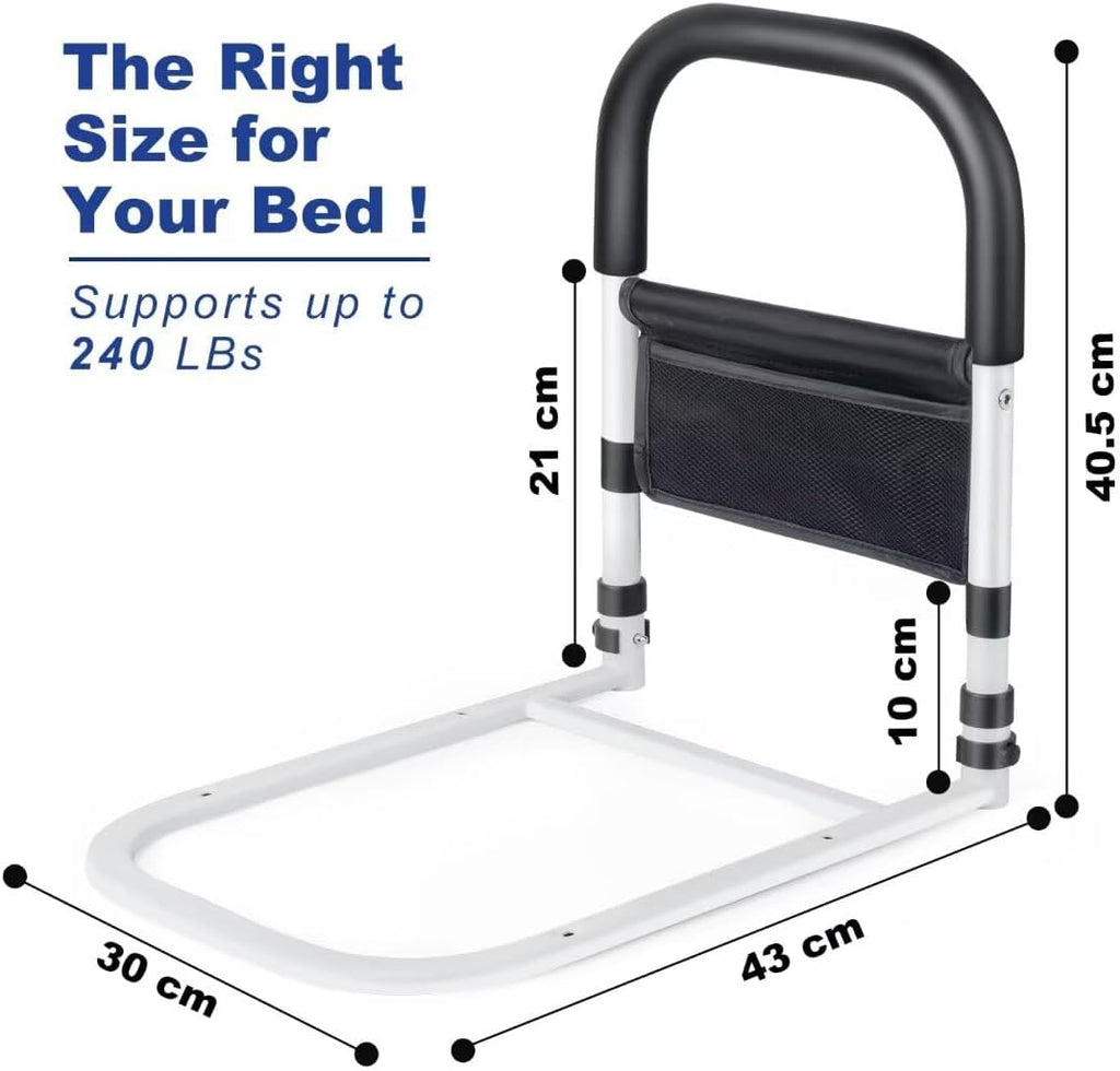Bed Rail with Motion Light, Non-Slip Handle, Storage Pocket M217259
