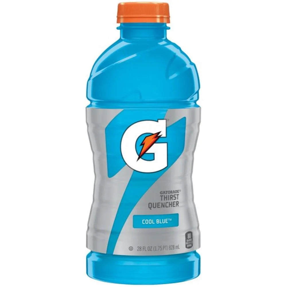 Cool Blue Sport Drink, 28 Fl Oz Bottles, Quantity of 8 K9567