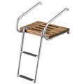 Teak Swim Platform with 2-Step Telescoping Ladder O10817
