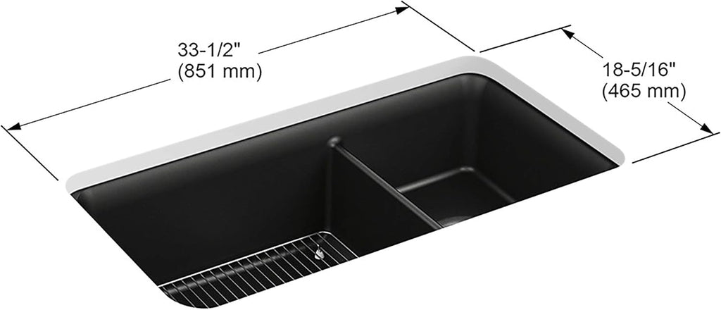 Matte Black 36 Minimum Base Cabinet Width L67418