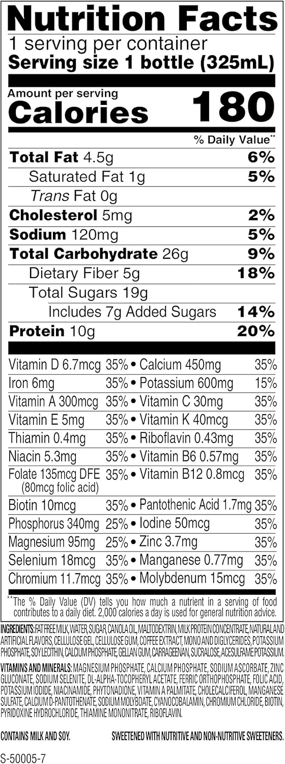 11 Fl. Oz Bottle Cappuccino Delight Meal Replacement Shake K516374