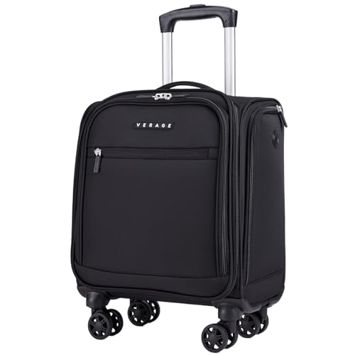 Black 14.5 Inch Softside Spinner Carry On Luggage I46885