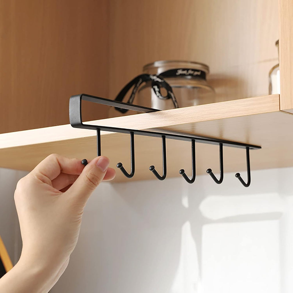 6 Hooks Under Cabinet Cup Holder 2 Pack P51225