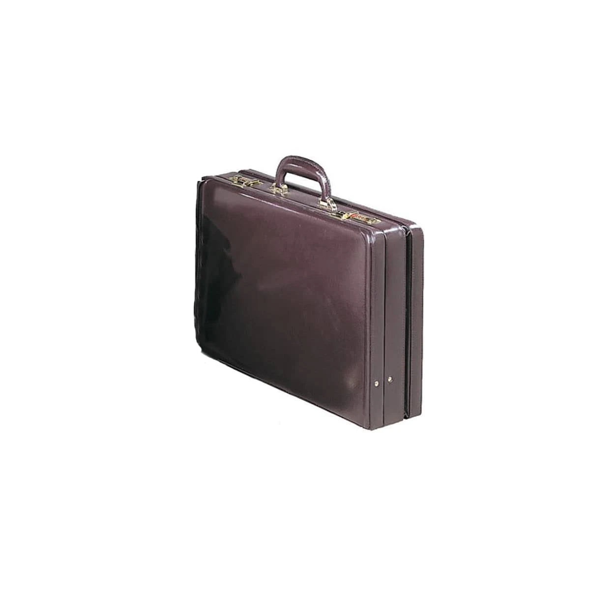 Burgundy Leather Expandable Attache Briefcase X523