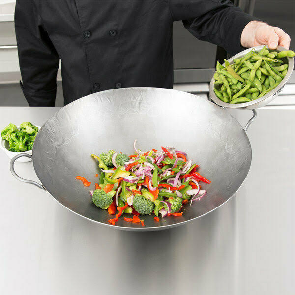 24 inch Steel Cantonese Style Wok S627
