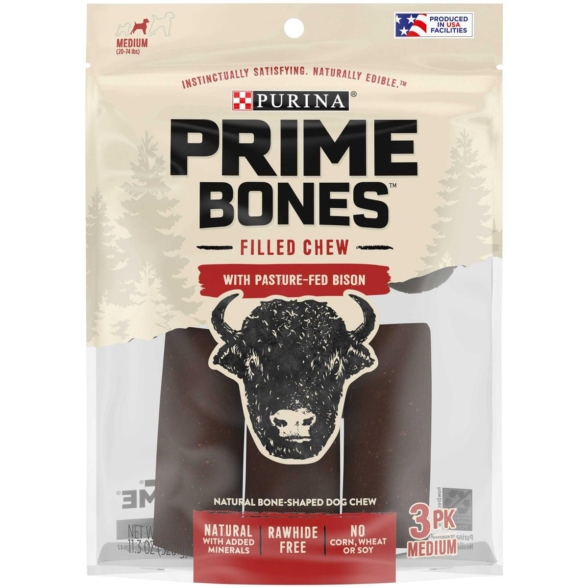 Natural Dog Treats Filled Chew With Pasture-Fed Bison T966412