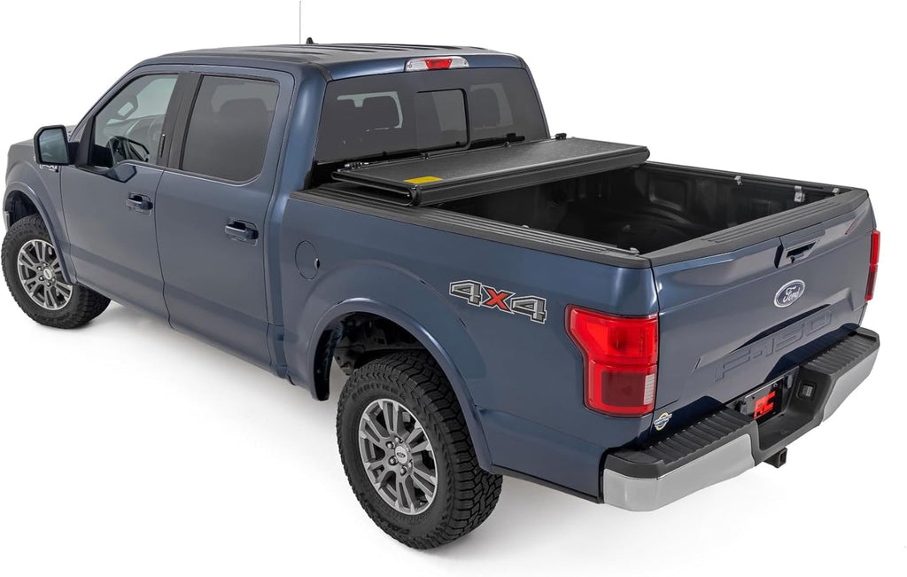 Hard Low Profile Tri-Fold Truck Bed Tonneau Cover for Ford F-150 (2015-2020) - Fits 5'7" Bed G184