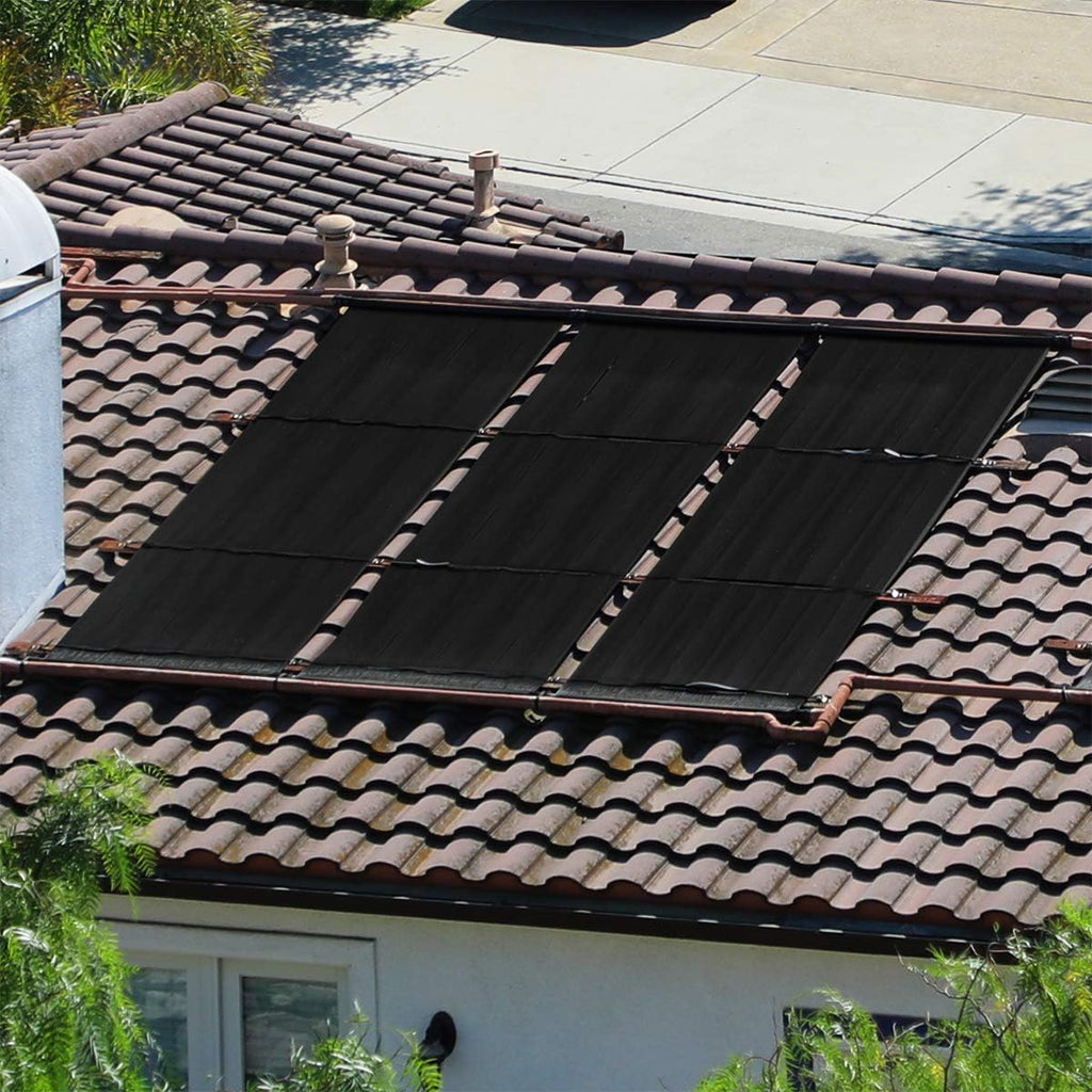 28" X 20' ft Black Solar Panel System Heating Swimming Pool E39410