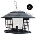 Gray Recycled Resin Wild Bird Hopper Feeder 5 lb. Capacity 2 Pack F38296