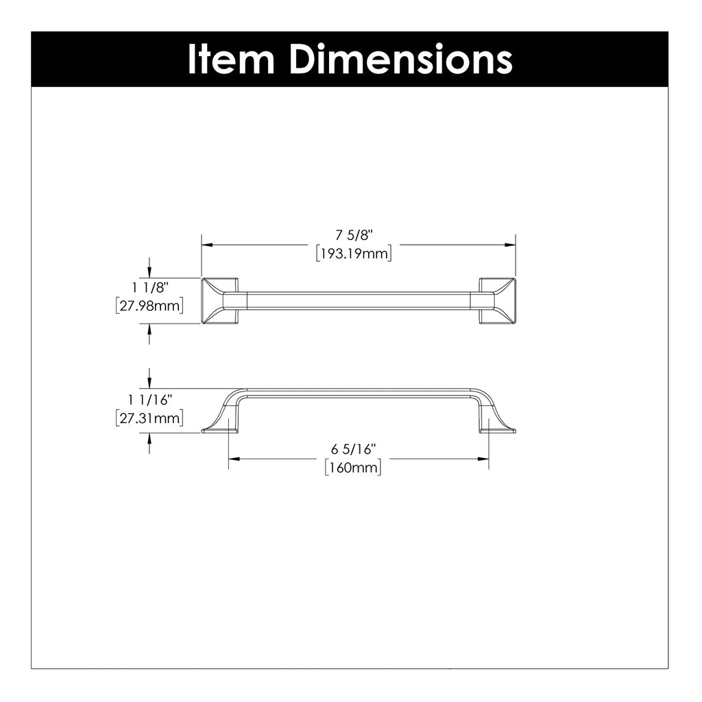 6-5/16" Center To Center Cabinet Hardware P697
