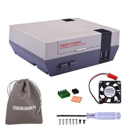 NESPi Case Plus with Power Button, Cooling Fan, Heatsinks, and Flannel Bag T358