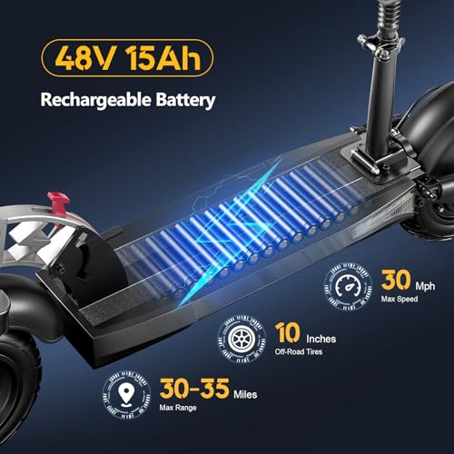 30MPH 800W Motor 10" Off-Road Tires Foldable Electric Scooter with Seat V35982