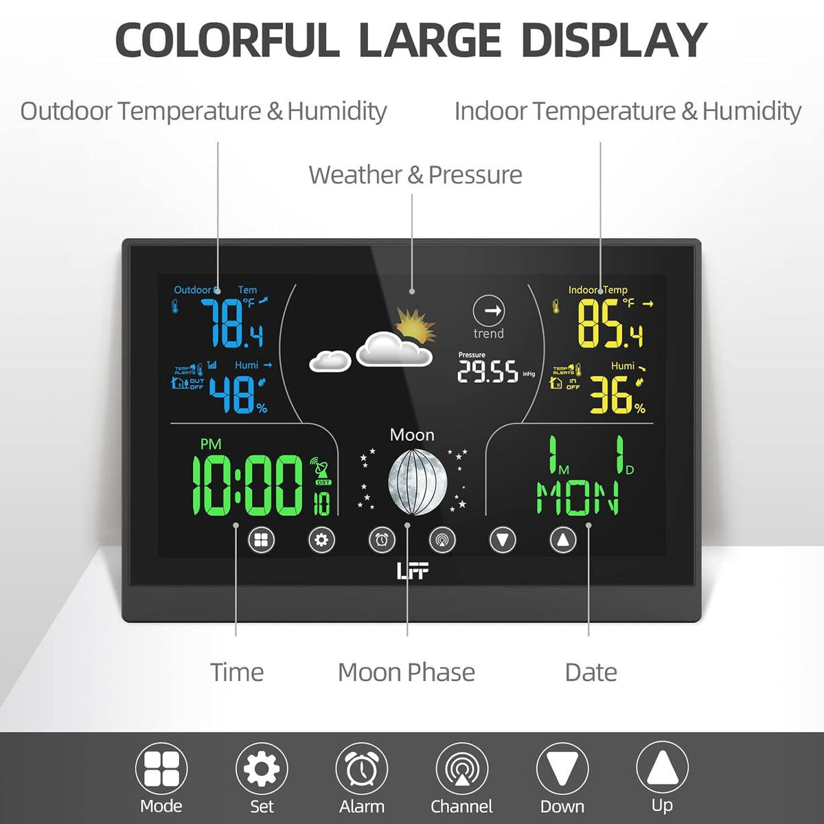 Wireless Color Display Weather Station with 2 Sensors G88243