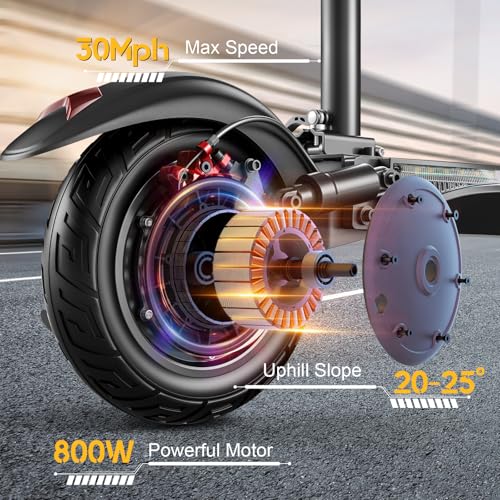 30MPH 800W Motor 10" Off-Road Tires Foldable Electric Scooter with Seat V35982