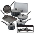 Black 17-Piece Cookware Set with Lids E877529