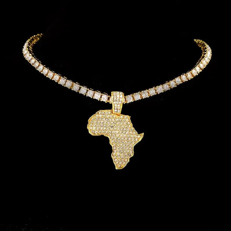 Iced Cubic Zirconia Tennis Chain Necklace W324