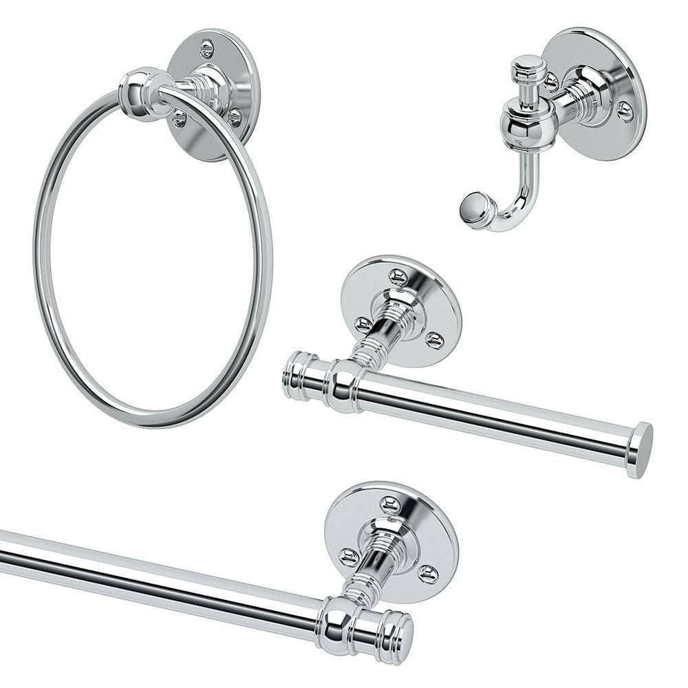 Chrome 4-Piece Bathroom Accessory Kit I168