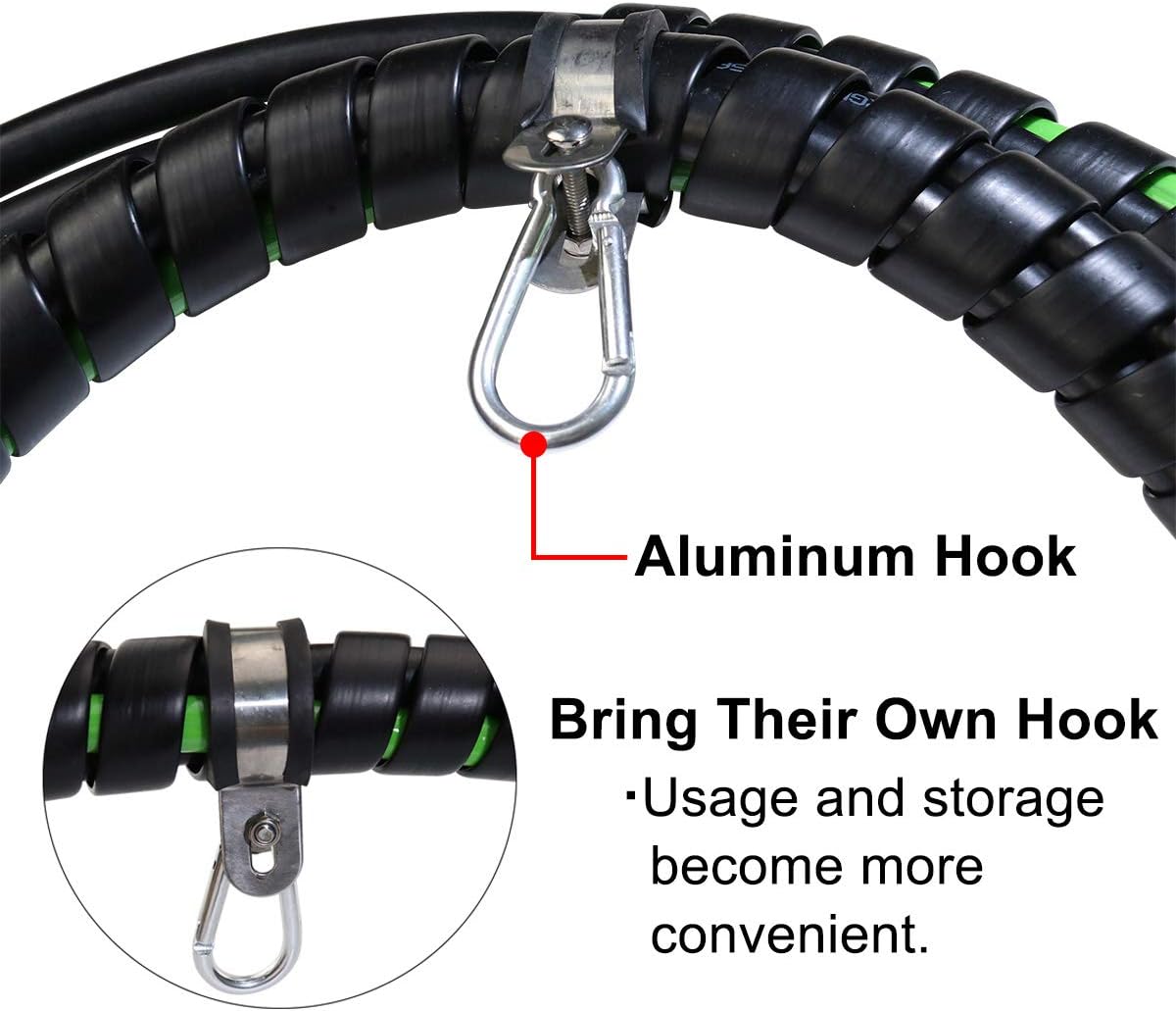 15Ft 3 in 1 ABS 7 Way Electrical Cable and Rubber Air Line Hose Wrap Assembly with Aluminum Service Emergency Glad Hands and Extension Handles for Semi Truck Trailer Tractor E621638