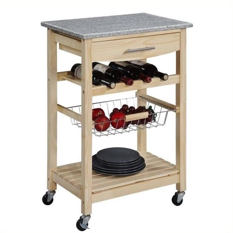 Granite Top Kitchen Cart F610702