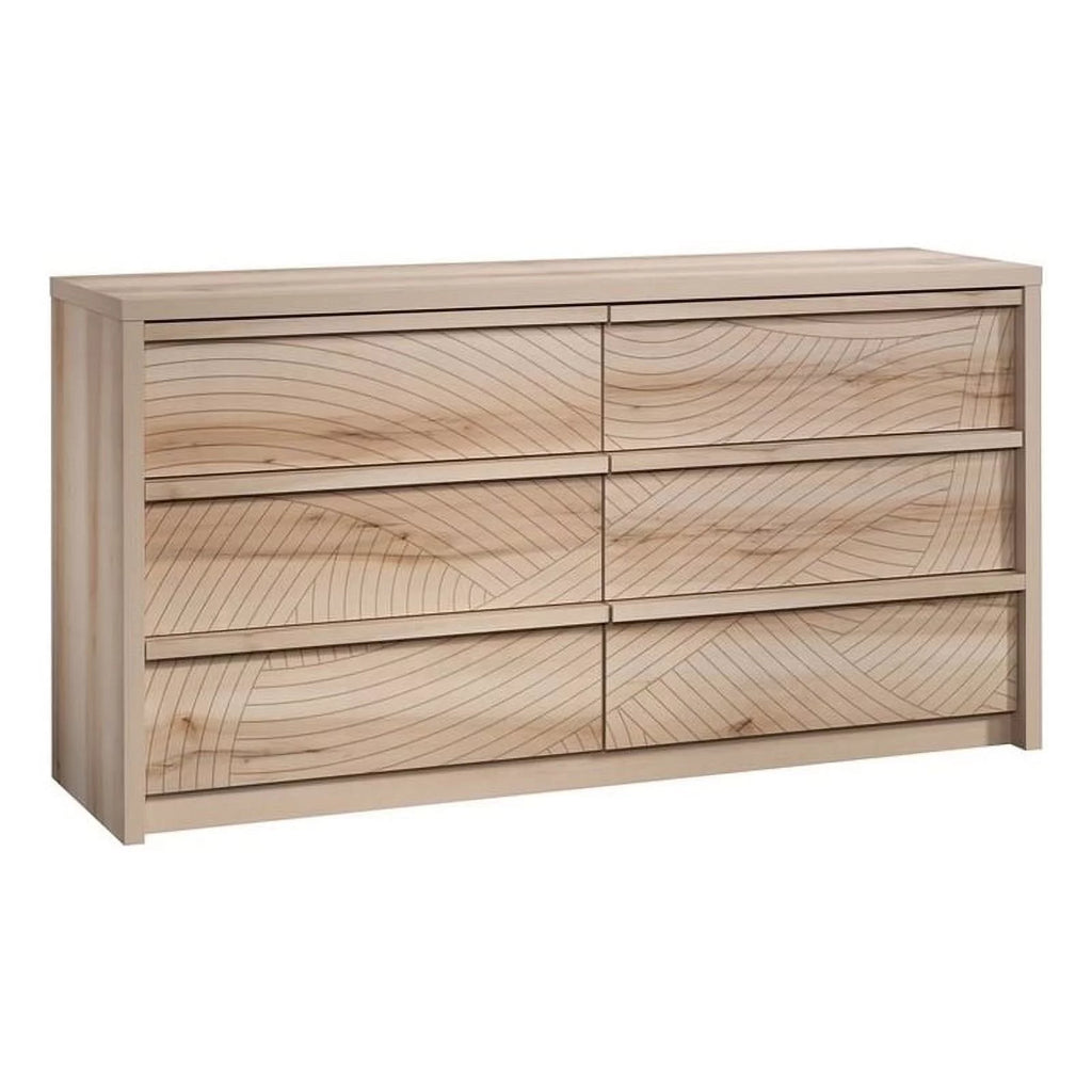 6 Drawer Wood Dresser T880