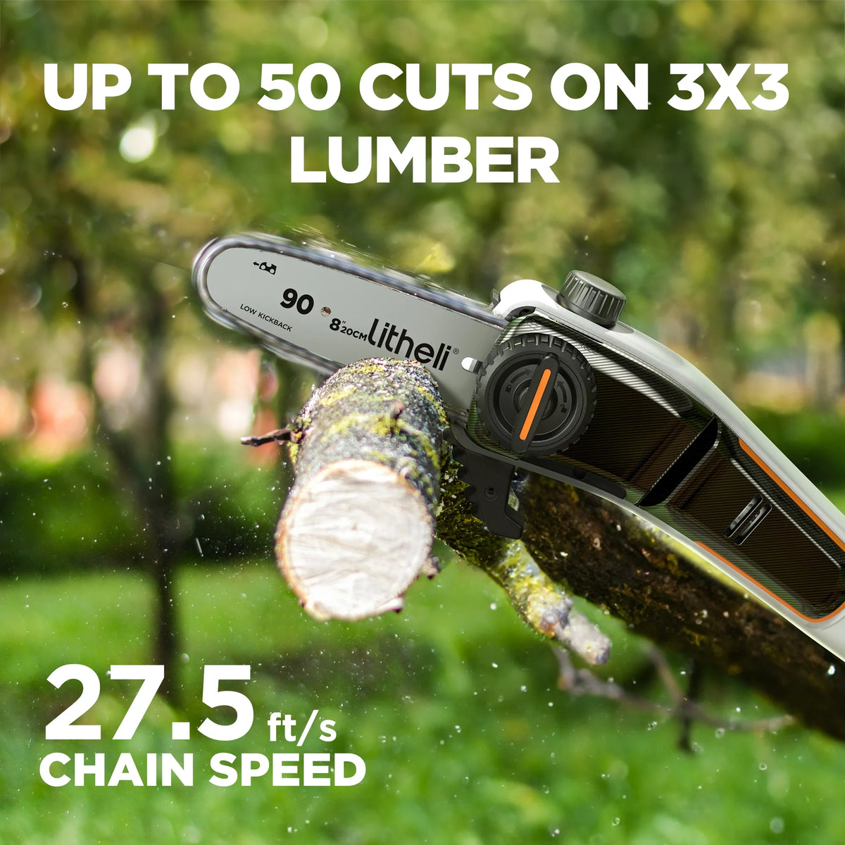 8'' Electric Cordless Pole Saw with 2.5Ah Battery P5117