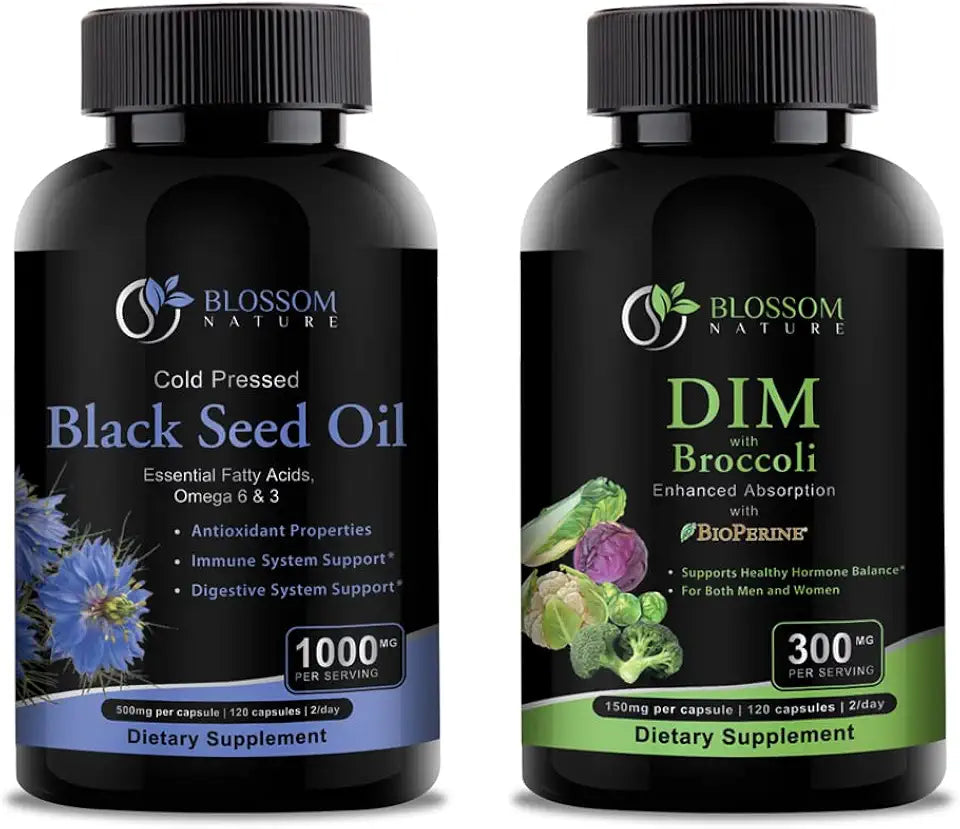 Black Seed Oil 1000mg and DIM 300mg with Broccoli 200mg and BioPerine 10mg R187