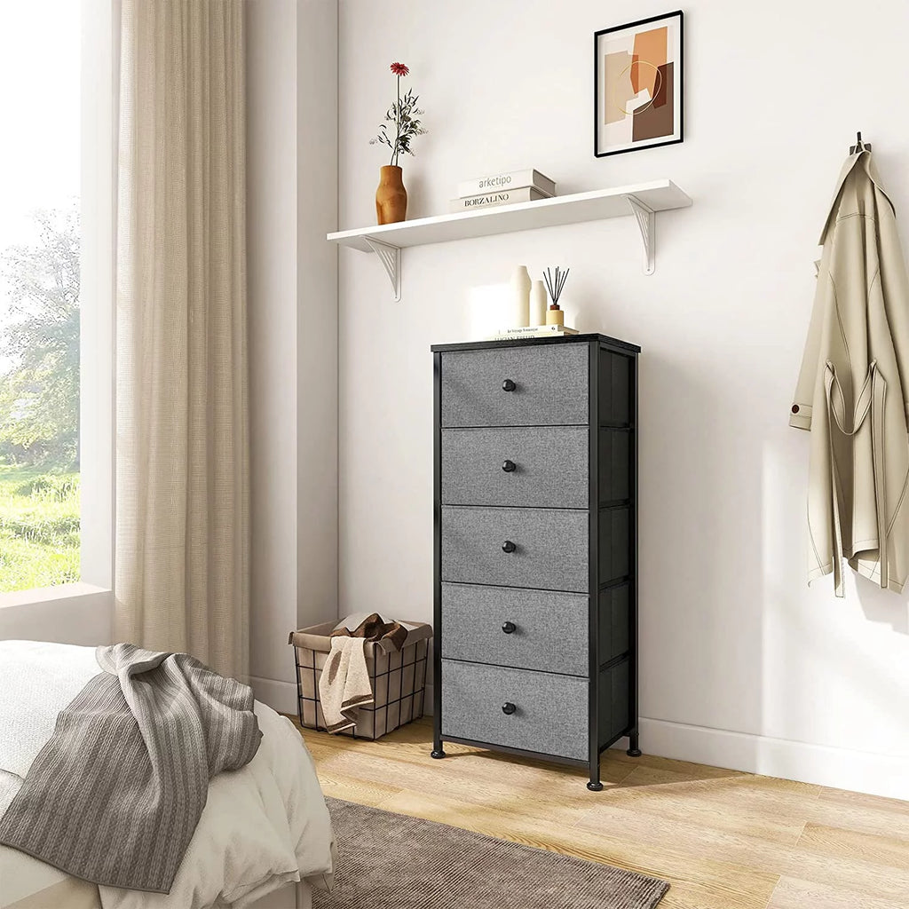5 Drawer Narrow Tower Dresser with MDF Top C32144