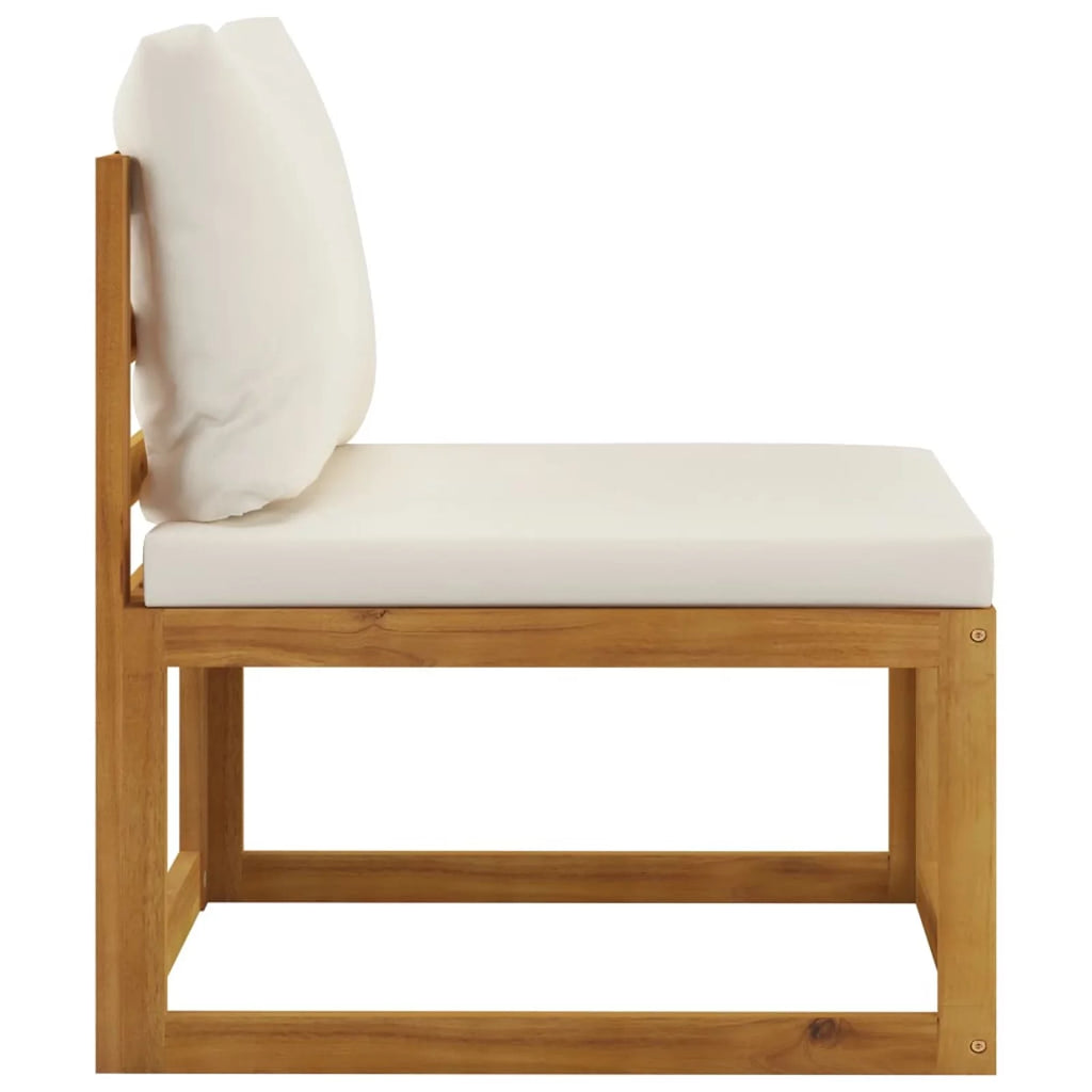 2 Piece Acacia Wood Patio Sofa Set with Cushion D75058