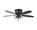 52" Matte Black LED Ceiling Fan with Light Kit M519