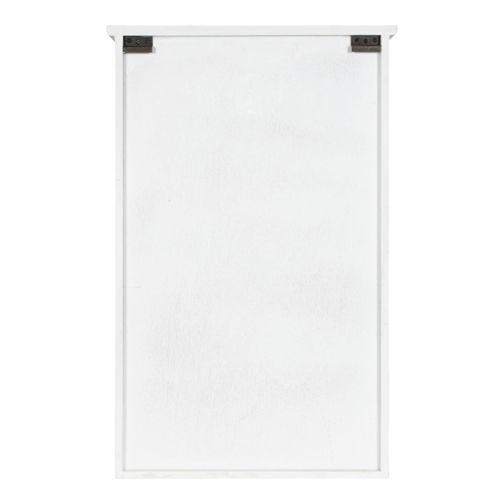 White/Gray One Door Wood Wall Cabinet X323