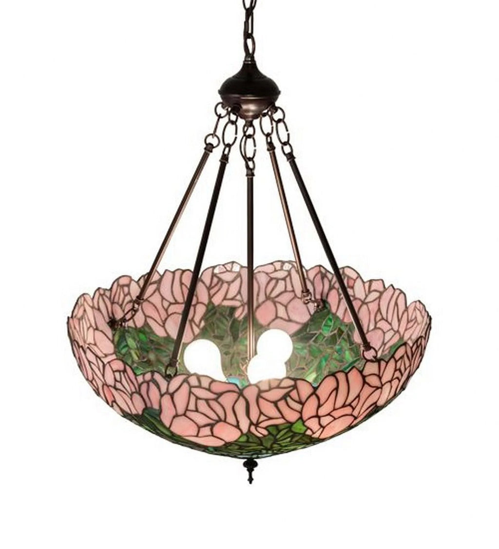 22 Inch Wide Cabbage Rose Inverted Pendant R3188