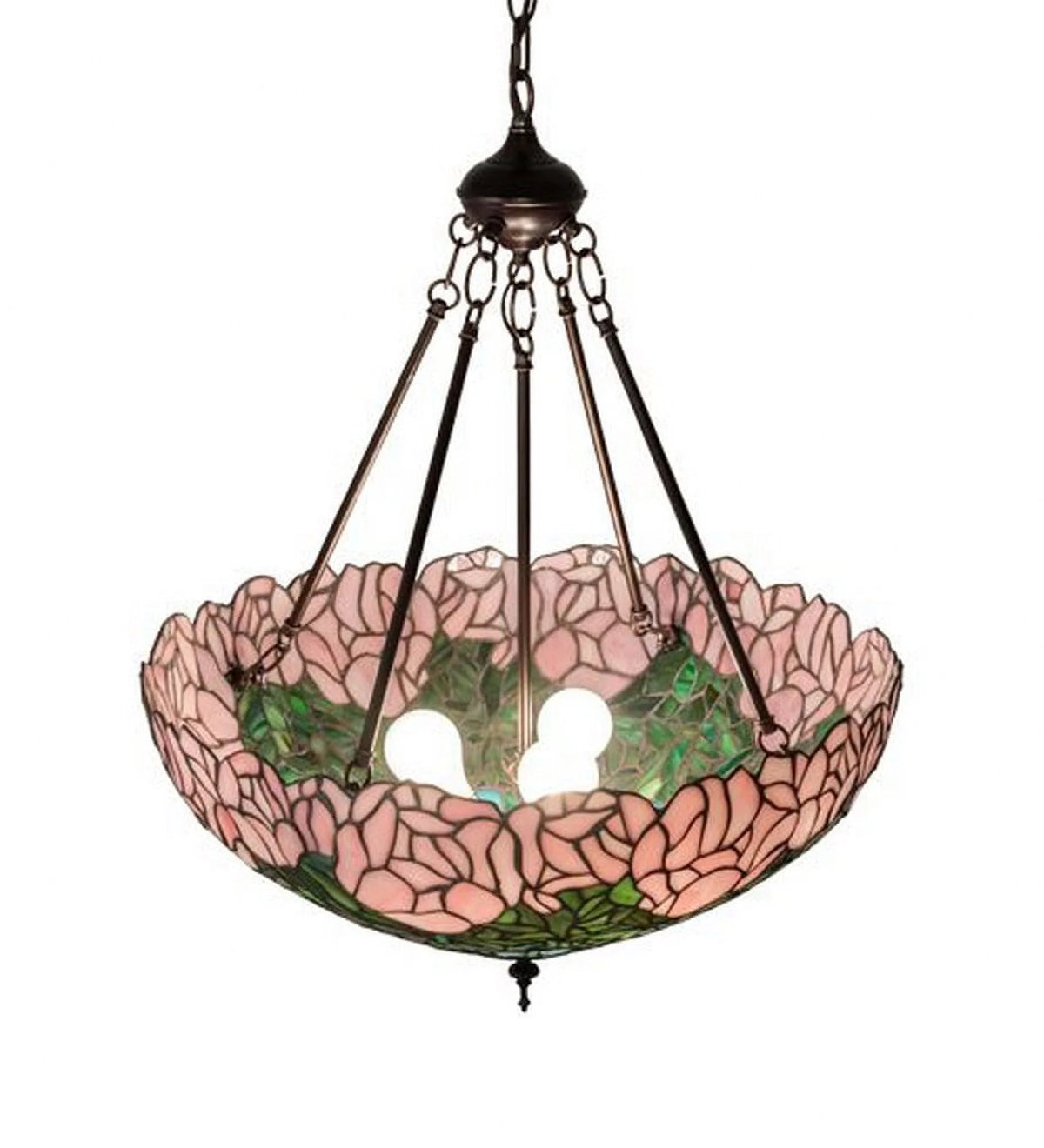22 Inch Wide Cabbage Rose Inverted Pendant R3188