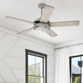 52" Satin Nickel Ceiling Fan with Light D551225