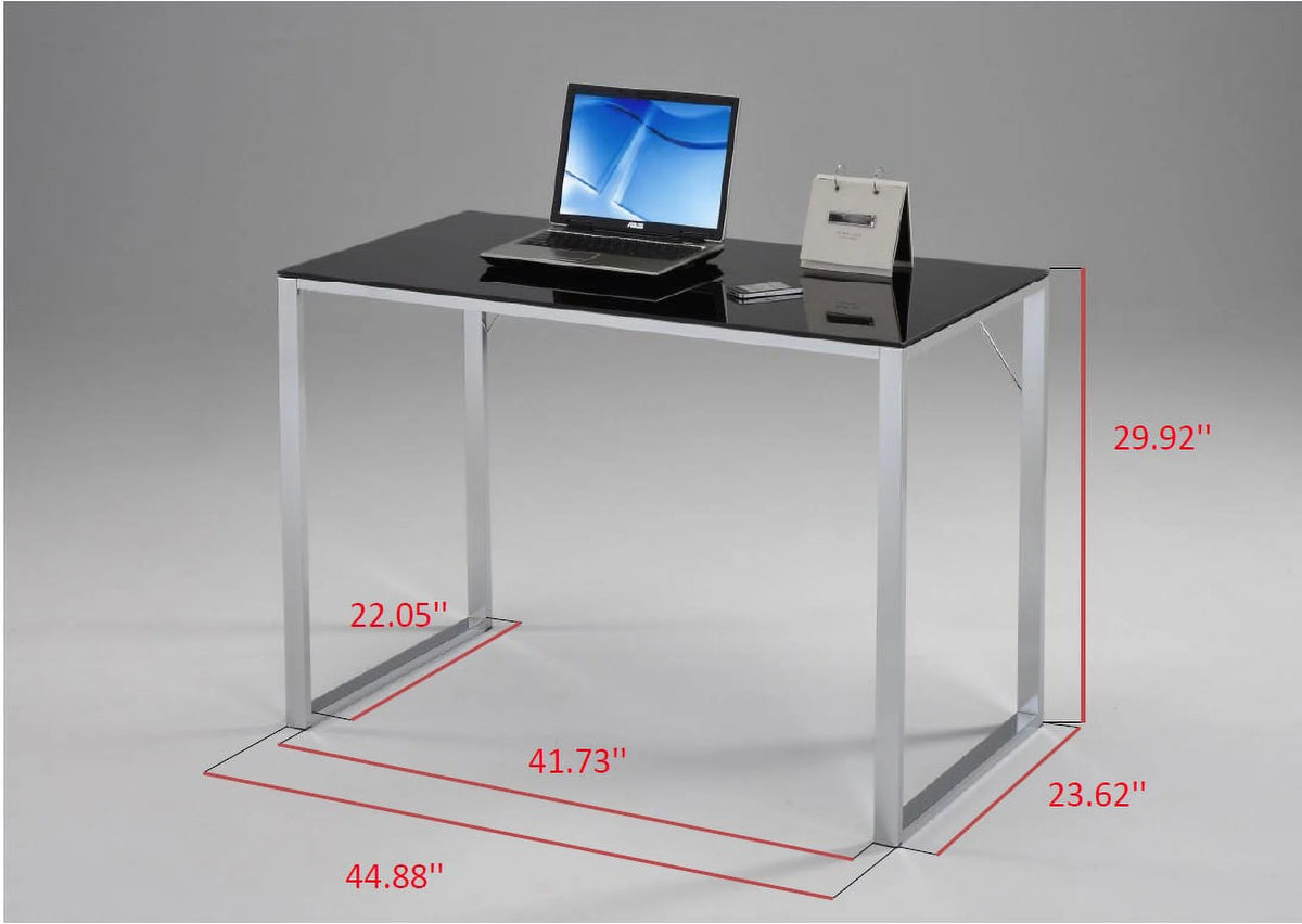 Black Tempered Glass Computer Desk C368