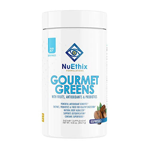 Greens Drink Powder Dietary Supplement with Probiotics, Espresso, 27 Servings I8715