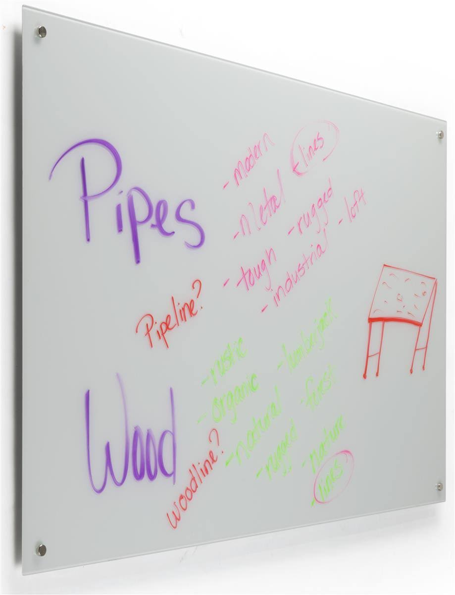 Frameless Magnetic Tempered Glass Write-On Board O9831