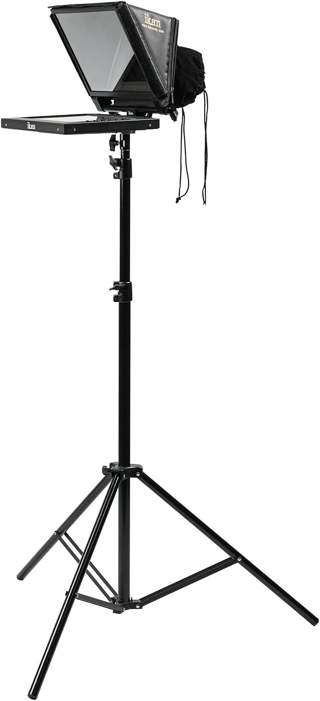 12-inch Portable Teleprompter Kit with Adjustable Glass Frame D382043