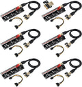 Black PCI-E 1X to 16X Riser Card with 24in USB 3.0 Extension Cable & 6PIN SATA Power Cable (6 Pieces) Y2330